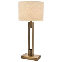 Opviq Lámpara de Mesa ML-9108-1E Crema y Vintage